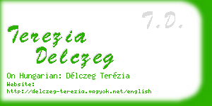 terezia delczeg business card