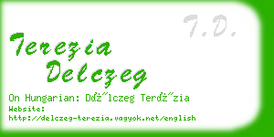 terezia delczeg business card